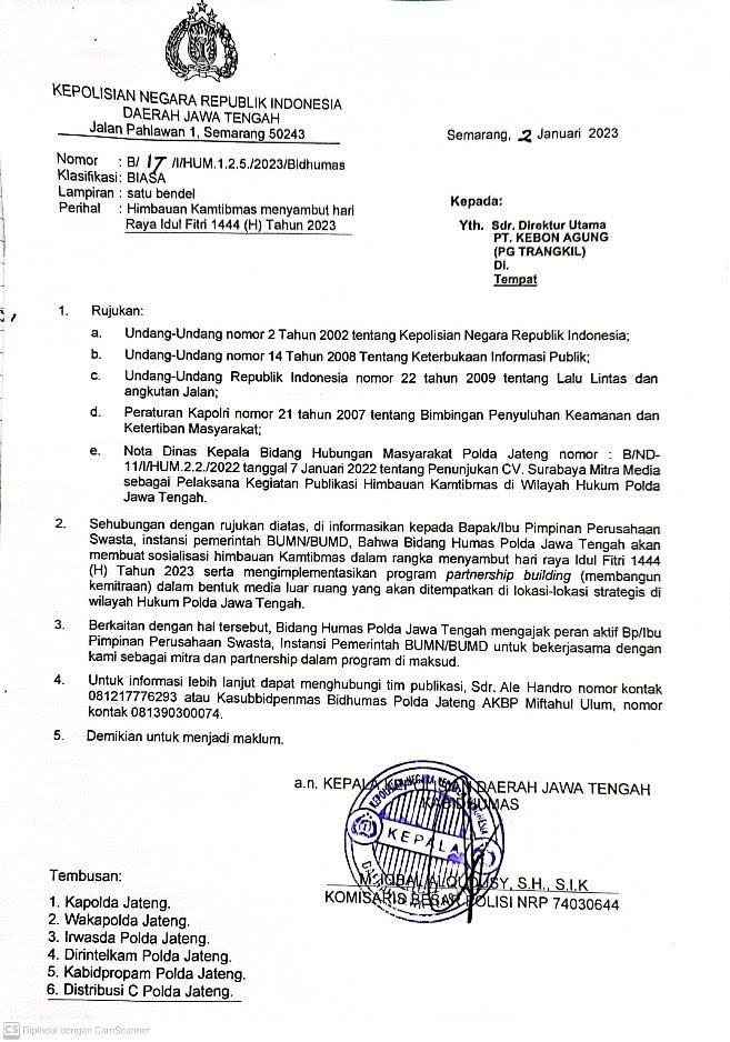 PG Trangkil Memberikan Himbauan Kamtibmas Menyambut Hari Raya Idul Fitri 1444H 1 1 3